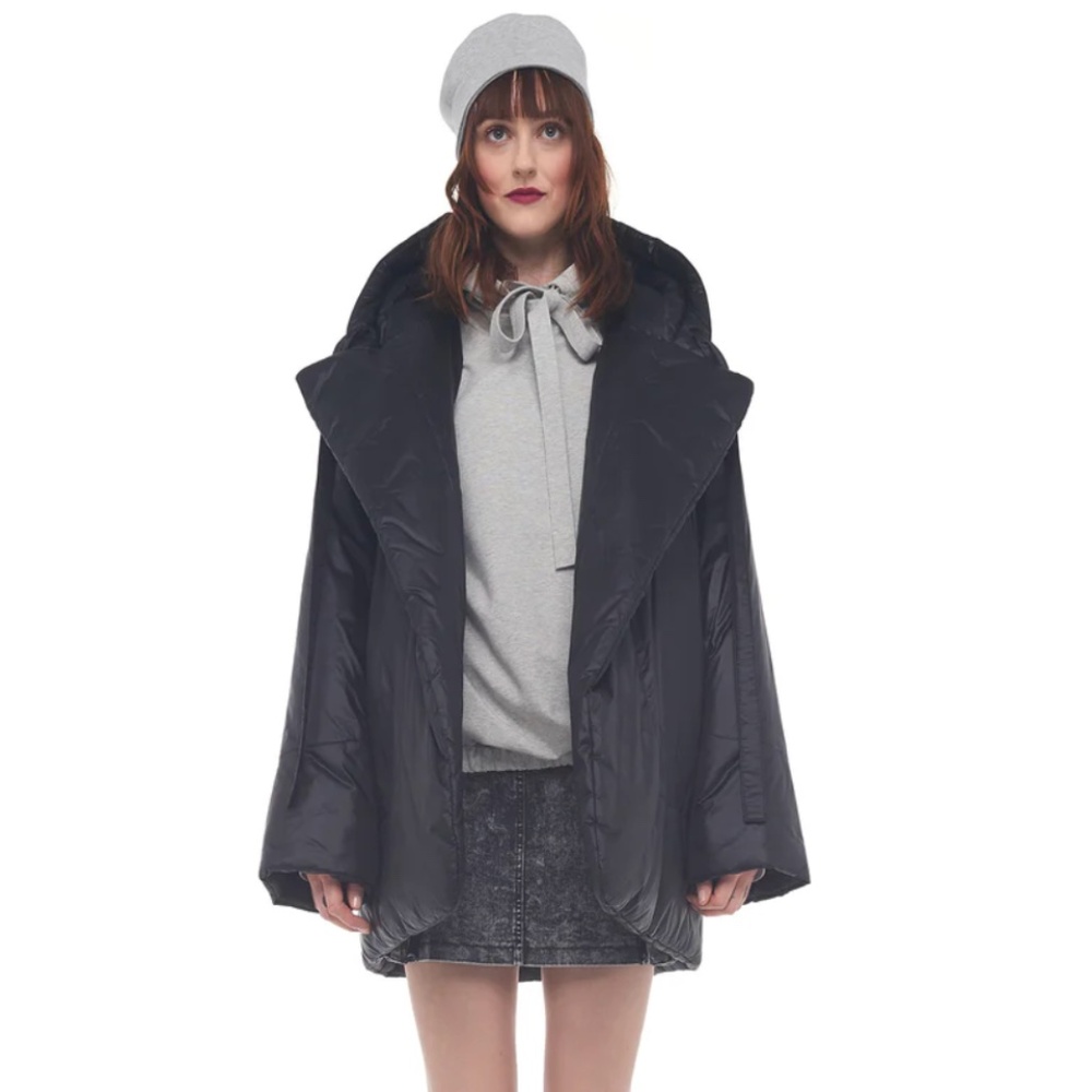 Norma Kamali Hooded Sleeping Bag Car Coat M/L
